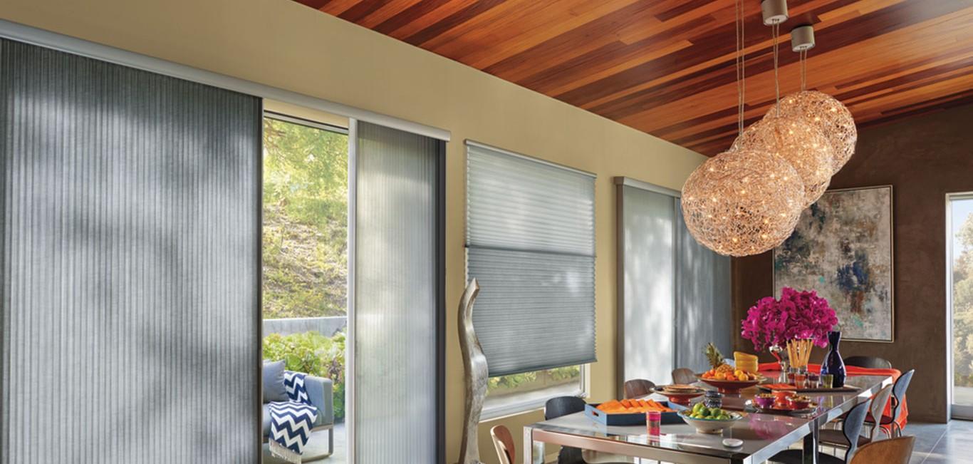 Cortina Duette® Vertiglide Cortina Duette® Vertiglide - Hunter Douglas - Sala de jantar